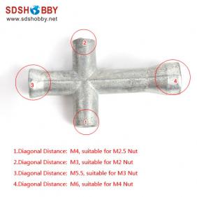 Cross Shaped Hexagonal Wrench/ Spanner M3/ M4/ M5.5/ M6