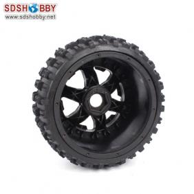 Baja 5B Secondary Generation Barren Land Rear Tire with Wheel Hub*One Pair for 1/5 Scale Gasoline Car