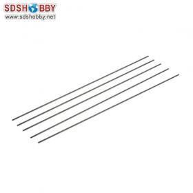 Black steel wire push rod Φ1.8 × 250mm (one tooth) for RC plane 5 pcs per pack