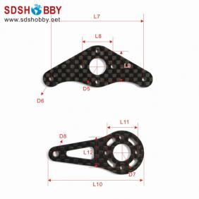 Carbon Fiber Board Servo Arm Set for 50cc Plane