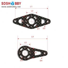 Carbon Fiber Board Servo Arm Set for 50cc Plane