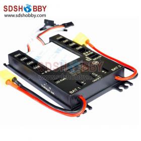 NEW Mini Servo Distribution Board/ Section Board (4106#) with LED Screen/ Voltage Alarm/ BEC-Black Color