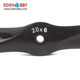 2 Blades Carbon Fiber Propeller 20*6 for RC Gasoline Airplane