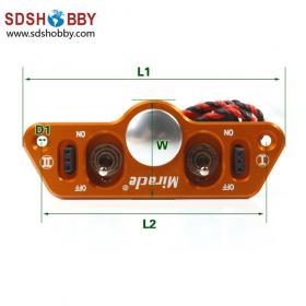 Twin Power Switch with Fuel Dot-Yellow Color