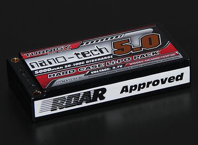 Turnigy nano-tech 5000mah 1S2P 50~100C Hardcase Lipo Pack (ROAR APPROVED)