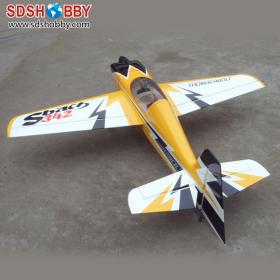 27% Sbach 342 73in Carbon Fiber Version 30-35cc RC Model Gasoline Airplane/Petrol Airplane ARF-Yellow Color