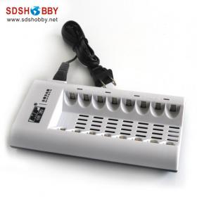 8-Slot Charger for AA/AAA Ni-MH, Ni-Cd Battery