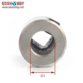 Stainless Steel Ferrule for Cable Connection Length=42mm Dia.-A=5X5mm Dia.-B=φ6.35mm for RC Model Boat