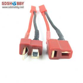 JST Plug + T Plug A+B with18AWG Silicone Cable L60mm