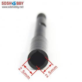 Drive Shaft with Teeth/ Thread Length=55mm Dia.-A=3.175mm Dia.-B=4mm Side=2.5X2.5mm for RC Model Boat