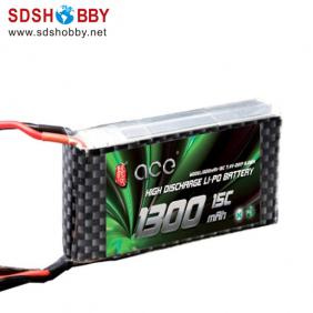 Gens ACE New Design High Quality 1300mAh 15C/2S 7.4V Lipo Battery with T Plug