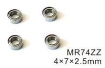 4x7x2.5mm Bearing for Skya 450S/SE V2 Helicopter BR0407025