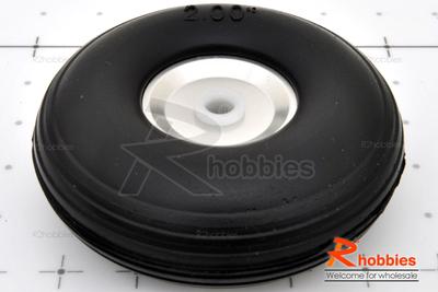 Î¦51 X H18.5 X Î¦4mm Aluminium Landing Wheel &amp; Rubber Tyre