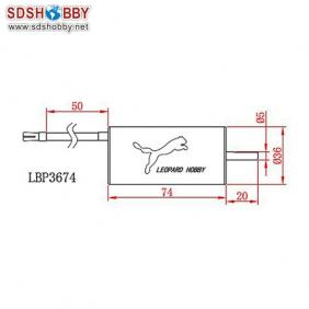 Leopard 4 Poles 1650KV Brushless Inrunner Motor LBP3674-4D for RC Car and Boat