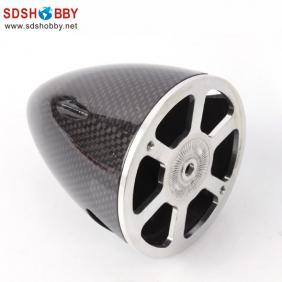 RC Model Carbon Fiber Bullet Spinner 3.25″(82.5mm) with Aluminum Back Plate 3K Surface Processing