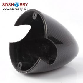 RC Model Carbon Fiber Bullet Spinner 3.25″(82.5mm) with Aluminum Back Plate 3K Surface Processing