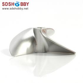 3 Blades CNC Boat L-Propeller Fully Submerged with Dia-A=M4, Dia-B=40mm, Pitch Ratio: 1.4