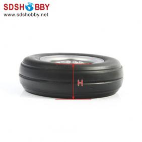 RC Airplane Rubber Wheel 2.25'' with CNC Aluminum Hub (D56xΦ4.0xH21.5mm)