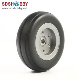 RC Airplane Rubber Wheel 2.25'' with CNC Aluminum Hub (D56xΦ4.0xH21.5mm)