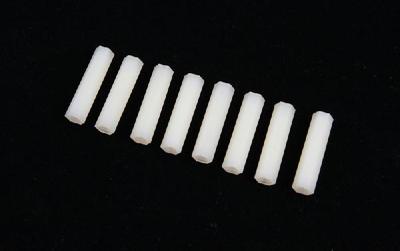 6 x 25mm  M3 Nylon Spacer/ Pole (8pcs)