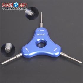 Miracle Triangle Hex Wrench 1.5mm/ 2.0mm/ 2.5mm-Blue Color