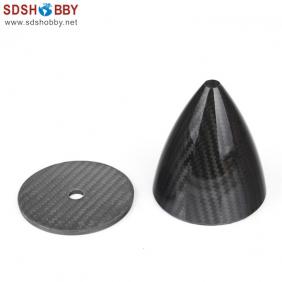 RC Model 3.0″ (72.6mm) Carbon Fiber Spinner with Carbon Fiber Back plate 3K Surface Processing