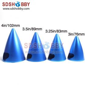 6star 3in/76mm Pointed Aluminum Alloy Spinner with Drilled &CNC Anodized Process for DLE30 EME55 /Sbach Airplane etc