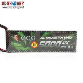 Gens ACE New Design High Quality B042125 5000mAh 40C 2S 7.4V Lipo Battery with T Plug