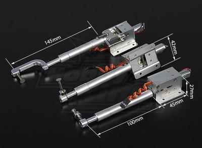 Turnigy Full Metal Servoless Retract with 100mm Oleo Legs (Tricycle) 1.20 class