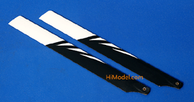 325mm Fiberglass Main Blades for 450 Class Electric Helicopters (Black/White)