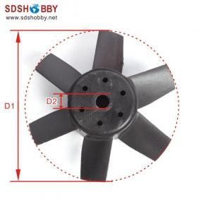 Carbon Fiber 6 Blades D3.5in/ 89mm for Ducted Fan