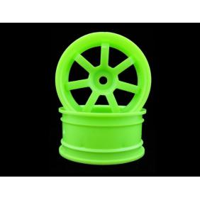 Wheel Hub Rim only For 1/10 Racing Car  Green  Color (2pcs)