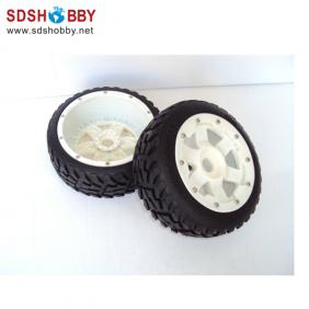 Baja 5B Secondary Generation On-road Rear Tire with High Strength Nylon Wheel Hub*One Pair for 1/5 Scale Gasoline Car