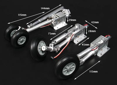 Turnigy Full Metal F-18 Style Large Scale Servoless Retract with Oleo Legs