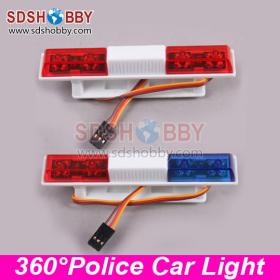 High Imitation RC 360 Degree Rotation Large Night Flash LED Light/Police Car Light for 1/8 1/10 1:8 1:10 RC Cars (Narrow Type)