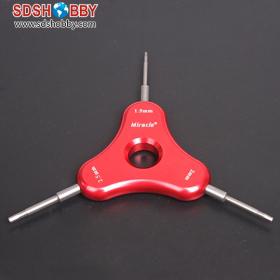 Miracle Triangle Hex Wrench 1.5mm/ 2.0mm/ 2.5mm-Red Color