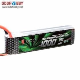 Gens ACE High Discharge Li-Po Battery 1000mAh 15C 11.1V/3S for RC Model