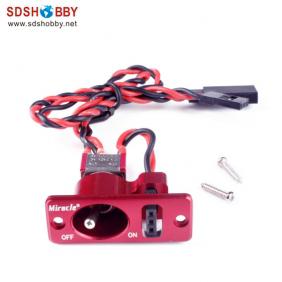 Square Aluminum Alloy Single Switch-Red