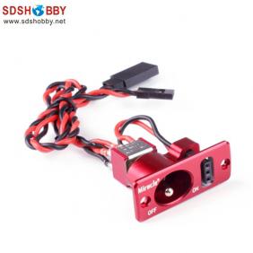 Square Aluminum Alloy Single Switch-Red