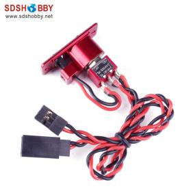 Square Aluminum Alloy Single Switch-Red