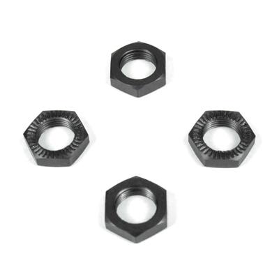 Tekno RC Wheel Nuts (Serrated/Gun Metal Ano) EB48 (4) TKR5116