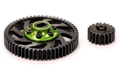 Integy Type II Gear Set 19T Pinion 55T Spur 5B/5T/5B2.0/5SC INTBAJ222GREEN