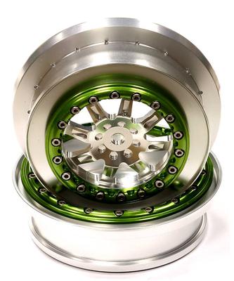 Integy Billet Machined T1 Rear Alloy Wheel Axial EXO Terra Green INTC24162GREEN