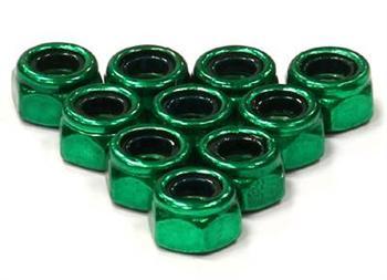 Integy Color Unflanged Locknut 5mm (10) INTC24438GREEN