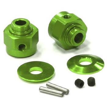 Integy Hex Wheel Hub Set (2) +3 Offset Wraith INTC24395GREEN