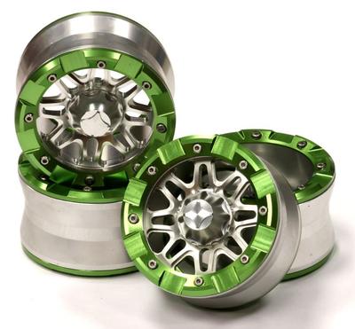 Integy Alloy Dual 8-Spoke Beadlock Wheel Wraith (4) INTC24326GREEN