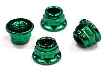 Integy Steel M4 Size Color Wheel Nut Set (4) INTC23471GREEN