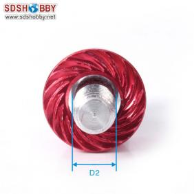 Aluminum Bullet Propeller Adaptor 3.0mm Red Color