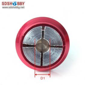 Aluminum Bullet Propeller Adaptor 3.0mm Red Color