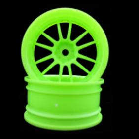 Wheel Hub Rim only For 1/10 Racing Car  Green  Color (2pcs)